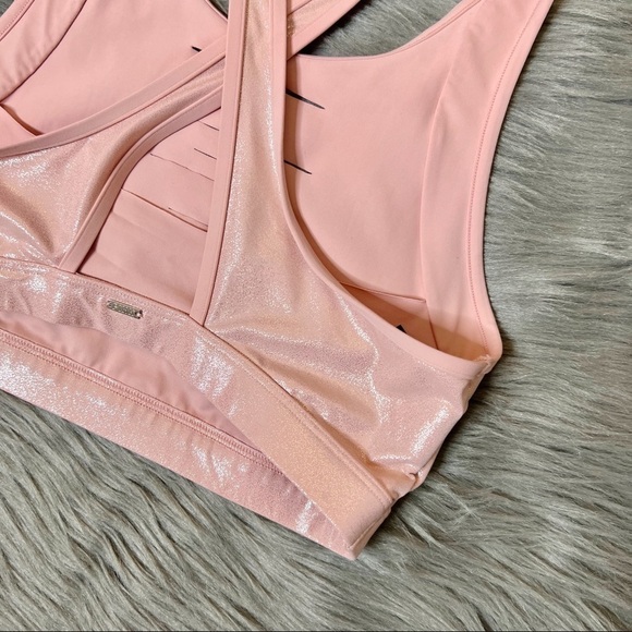 NEW PINK Victoria’s Secret Ultimate Gleam Racer Back Sports Bra Sz S - Picture 8 of 8